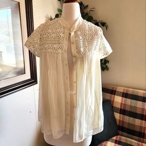 SOLD - Blue Tassel Romance blouse
